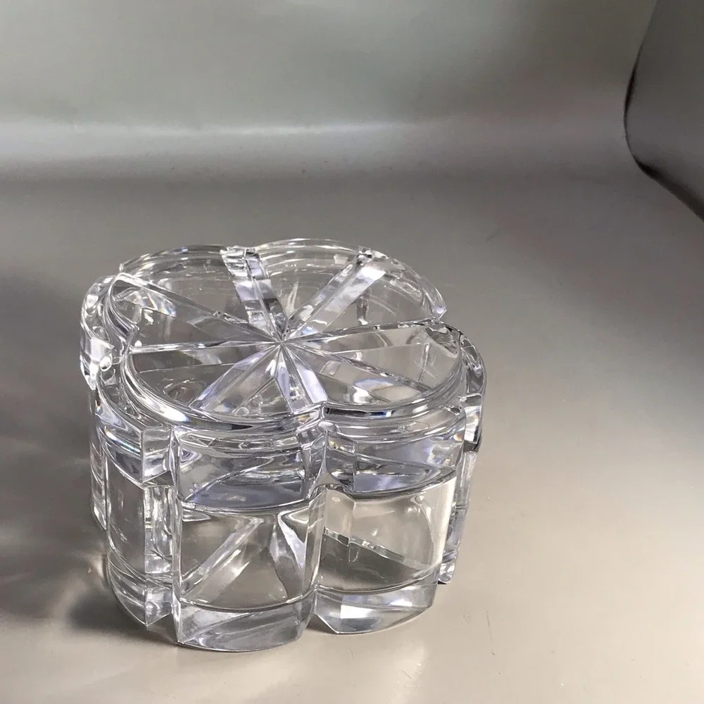 Beautiful Cut Crystal Trinket Box 4.25